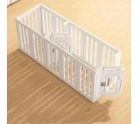 Parque para Perros Pequeños Interior con Puerta Combinación Libre Corralito para Perros Plegable Plastico con Ventosa Fija para Conejo Cercado Corral Perro(156x53CM)