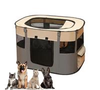 Parque plegable para cachorros - Recinto de ejercicio portátil para mascotas, valla ligera de malla | Jaula de transporte exterior transpirable, separador de jardín compacto para perros pequeños
