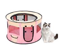 Parque Plegable para Perros Portátil, Corralito Impermeable para Cachorros, Gatos, Mascotas Pequeñas, Interior y Exterior, Fácil Limpiar(Pink,XL)