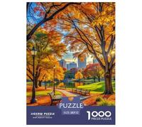 Parque Urbano Otoño Puzzles Imposible,desafío para Adultos Interesante Entretenimiento Creativo 1000 Piezas Obra De Arte De Juego De para Adultos Y Niños 52x38cm/1000pcs