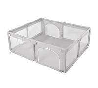 Parques de Juegos, Parque Infantil con Almohadillas Blandas Antideslizantes y Malla Transpirable, para Centros de Seguridad de Actividades Infantiles en Interiores y Exteriores-1,5 * 1,5 cm-(gris)