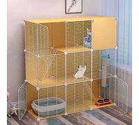 Parques para Animales Pequeños Jaula para Gatos, Parque para Gatos, Jaula para Perreras De Alambre De Metal, Jaula para Animales Pequeños, Ideal para 1-2 Gatos(Size:111 * 39 * 109cm)