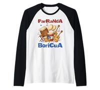 ParRaNdA Boricua Fiesta de Música Navideña Puertorriqueña Camiseta Manga Raglan