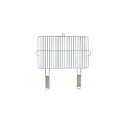 Parrilla 54 x 34 cm con 2 asas de madera acero cromado parrilla parril