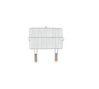 Parrilla 54 x 34 cm con 2 asas de madera acero cromado parrilla parrilla para óxido