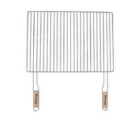 Parrilla 54 x 38 cm Con 2 asas de madera acero cromado parrilla parrilla para óxido