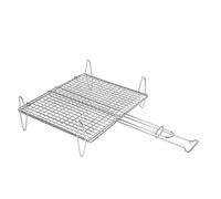 Parrilla abombada para carne o pescado de 50x50 cm. con patas