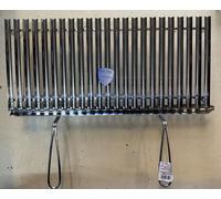Parrilla Acero Con Sistema Recuperación Grasa Inoxidable 2 Manijas Tamaño 75X35
