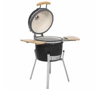 Parrilla ahumadora Kamado Ceic, barbacoa Chal de 21 pulgadas con termómetro, doble pared para retención de calor, estantes laterales plegables, ideal para cocinar al aire libre: asar, hornear y ahum