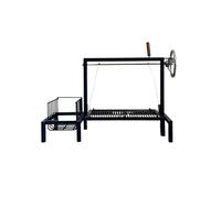 Parrilla Argentina con Brasero - #TallerDelBBQ Acero Reforzado con Sistema Elevable | Fabricada a Mano por Taller del BBQ | para Leña o Carbón | Estilo Santa María