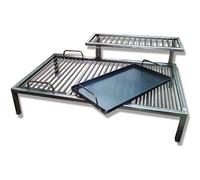 Parrilla Argentina de Lujo Sor Pampa Grill - Módulos de Hierro Extraíbles - BBQ Asado Modelo RG (71.1 x 50.8 cm)