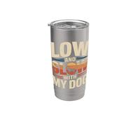 Parrilla baja y lenta con mi perro Vaso térmico de acero inoxidable de doble pared