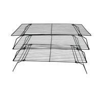 Parrilla Barbacoa 2 Sizes Stainless Steel Baking Cooling Rack Single Layer Cake Biscuit Bread Grid Tray Barbecue Cookie Pan Household Tools para camping(Three layer)