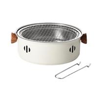 Parrilla Carbón Portátil - Parrillas De Carbón De Acero Inoxidable Con Elevador De Red Con Mango De Madera | Estufa Coreana Para Hacer Té Para Acampar, Carbón Compacto Para Parrilla De Mesa Para Parri