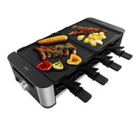 Parrilla Cecotec Cheese&Grill 16000 Inox Black Raclette 1400 W superficie mixta