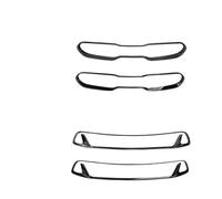 Parrilla Central Delantero Cubierta Parrilla Delantera, Cubiertas Parachoques Rejilla Superior Inferior,Decoración Para Kia Para Stinger ABS, Accesorios Coche(Carbon High Grill)