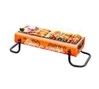 Parrilla compacta de carbón para barbacoa, diseño de mesa para cocinar al aire libre, perfecto para picnics, camping y barbacoas en el patio trasero (ge)