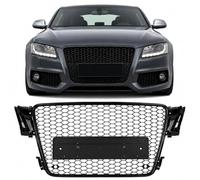 Parrilla compatible con Audi A5 8T 8F Pre-Facelift 2007-08/2011 - Sin emblema - Negro brillante