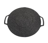 Parrilla coreana Mimdixy, plancha para barbacoa coreana con asa, sartén circular antiadherente para carnes y panqueques. (Tipo universal 36cm)