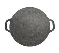 Parrilla Coreana Pan Parrilla de Barbacoa Coreana Parrilla Antiadherente, Recubrimiento de 6 Capas Plancha de Barbacoa Redonda para Cocinas Eléctricas Cocinas de Gas de Inducción (38cm)