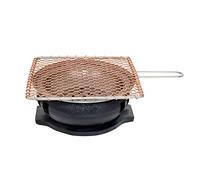 Parrilla coreana portátil de carbón para 5 a 10 personas, uso en interiores y exteriores, diseño colorido de hierro fundido, perfecto para reuniones, fiestas y comidas familiares
