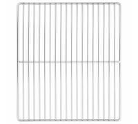 Parrilla de acero inoxidable plateada, 40 x 35 cm, para exteriores, rectangular, resistente al calor, resistente a la corrosión, fácil limpieza, listo para montar, accesorio ideal para una cocción