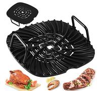 Parrilla de aluminio fundido con revestimiento de cerámica compatible con Ninja Foodi - Parrilla interior AG300 y AG400 Series - Parrilla antiadherente de repuesto - Parrilla de cerámica premium con asas