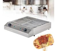 Parrilla de Barbacoa Comercial, Parrilla Eléctrica Portátil Sin Humo Para Cocinar en Interiores con Bandeja de Goteo de Agua y Control de Temperatura, Parrilla de Kebab Segura Para 3-5 Personas