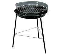 Parrilla de barbacoa para jardín carbón redonda compacta portátil acero cromado