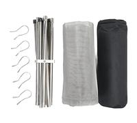 Parrilla de barbacoa plegable con soporte de acero inoxidable para fogón de malla portátil para acampar al aire