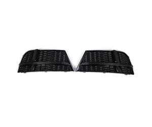 Parrilla de bisel luz antiniebla L/R compatible con AUDI A3 8V S-LINE SEDAN SPORTBACK CONVERTIBLE 17-19 Reemplace la cubierta rejilla del parachoques delantero(1Pair)