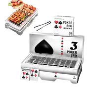 Parrilla de Camping para Barbacoa - Fogón De Cocina Para Barbacoa Exterior - Parrilla de Mesa para - Para al aire libre, playa, jardín, patio, viajes, acampada, reuniones familiares y de amigos