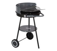 Parrilla de carbón con carrito para jardín y camping de acero MG912