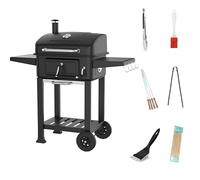 Parrilla de carbón para barbacoa, ahumador extragrande para cocinar al aire libre y asar, ideal para uso en jardín y patio