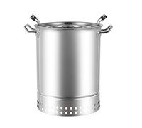 smoker Parrilla de carbón for barbacoa, estufa colgante for barbacoa, barril de malla for parrilla de barbacoa de acero inoxidable con 20 brochetas, cesta for asar con ruedas, estante for barbacoa de