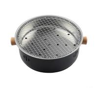 Parrilla de carbón portátil de 12.6 pulgadas de acero inoxidable con mesa desmontable, estufa compacta de cocina al aire libre para camping, picnic, playa y portón trasero (es negro)