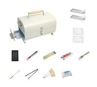 Parrilla De CarbóN PortáTil De Sobremesa Con Mango De Madera Y Cerradura, Adecuada Para Asar Y FreíR, Adecuada Para Acampar Al Aire Libre, Preparar Té Alrededor De La Estufa,12-pcs