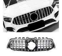 Parrilla de carreras delantera de coche para Mercedes Benz Clase A W177 A180 A200 A250 A35 A45 AMG 2019-2023 parrilla GT de malla para parachoques superior,no camera hole