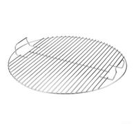 Parrilla de cocción plegable compatible con weber de 17 pulgadas, rejilla superior de acero inoxidable para barbacoas de carbón, diseño con bisagras que permite añadir carbón sin quitar (A)