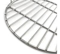 Parrilla de cocina redonda de acero inoxidable con asa para parrillas Weber 7432, 1241304 y 57 cm de diámetro, resistente a la corrosión, fácil limpieza (55 cm)