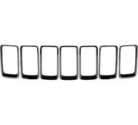 Parrilla de Doble Puente para Jeep para Grand para Cherokee 2014-2016, Parachoques Delantero Rejilla Delantera del vehículo(Negro)