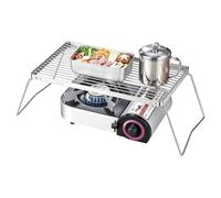 Parrilla De Fogata Estante para cocinar plegable, portátil y con altura