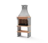 Parrilla de jardín de obra MOVELAR hormigón, ladrillo madera y carbón Alcoa recomendado para de 6 a 10 personas