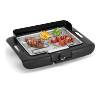 Parrilla de mesa para barbacoa Clatronic | Parrilla eléctrica | Balcón y cocina | Parrilla eléctrica con protección contra el viento | Parrilla de mesa con carcasa Cool Touch | BQ 3841