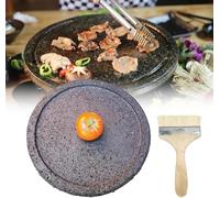 Parrilla de piedra caliente, piedra de cocina de mesa para horno y barbacoa, ideal para carne, pescado, verduras y pizza