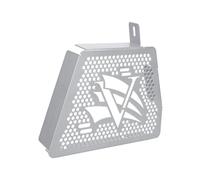 Parrilla de Radiador Cubierta Compatible con Victory Cruiser, Hammer, Vegas 8 Ball King Pin, protector de radiador de motocicleta, protector de enfriador de aceite.(C silver)