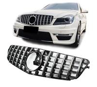 Parrilla de rejilla de riñón para capó de parachoques delantero Compatible para Mercedes W204