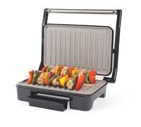 Parrilla de Salud Salter Marblestone - Sandwichera Antiadherente, Sin Necesidad de Aceite, Bisagra Flotante, Control Automático de Temperatura, Bandeja Recogegotas Extraíble, Mango Frío al Tacto