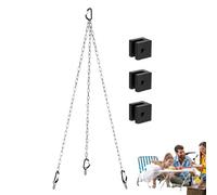 Parrilla de trípode - Trípode de cocina Campfire, estante para horno holandés de cocina | Fácil almacenamiento, extraíble, altura ajustable, bandeja de camping de aleación de aluminio multicolor