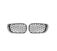 Parrilla Defensa Delantera Para E46 4 Puertas 4D Serie 3 2002-2005, Parachoques Delantero Coche Rejilla Riñón Tipo Diamante, Estilo Meteorito, Decoración Exterior